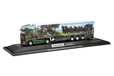 Herpa 122375 - H0 - Mercedes-Benz Actros Koffer-Sattelzug Müller Transporte Essen